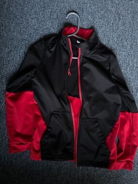 Athletic Works Black and Red Performance Track Jacket